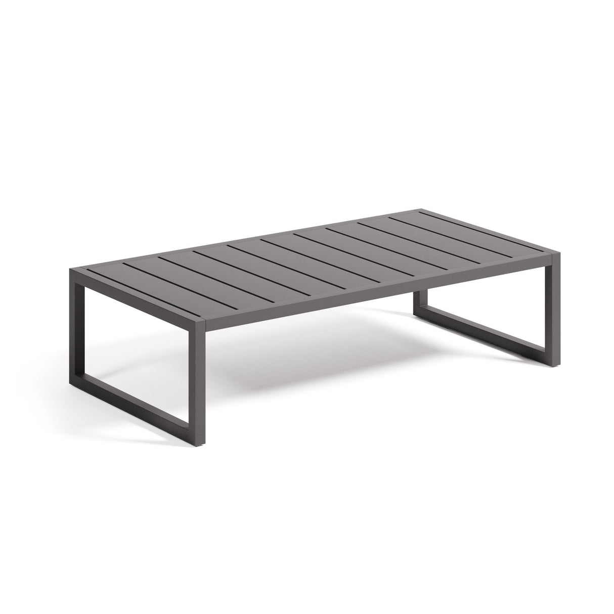 Couchtisch Comova 100% outdoor aus Aluminium schwarz 60 x 114 cm - ZEN ZONE Furniture