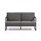 Comova Sofa 100% outdoor dunkelgrau und aus schwarzem Aluminium 150 cm - ZEN ZONE Furniture