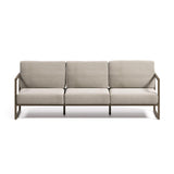 Comova 3-Sitzer Sofa 100% outdoor hellgrau und Aluminium grün 222 cm - ZEN ZONE