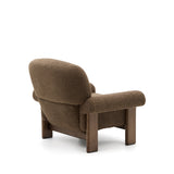 Sessel Nema aus taupefarbenem Bouclé und massivem Eschenholz mit natürlichem Finish FSC 100% - ZEN ZONE Furniture