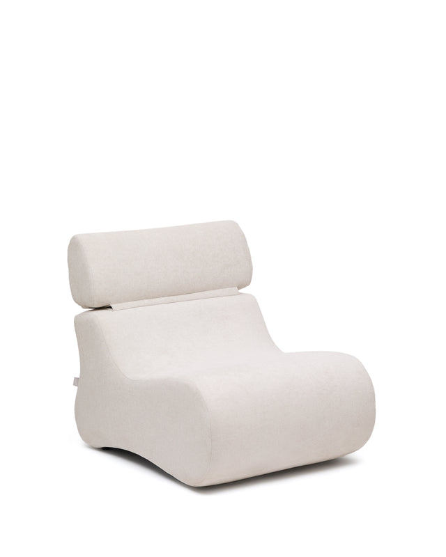 Sessel Club aus perlmuttfarbener Chenille - ZEN ZONE Furniture