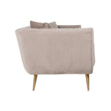 Couch Huxley Khaki velvet / Brushed gold (Quartz Khaki 903) - ZEN ZONE