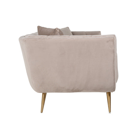 Couch Huxley Khaki velvet / Brushed gold (Quartz Khaki 903) - ZEN ZONE