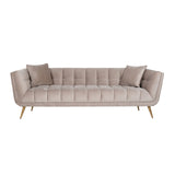 Couch Huxley Khaki velvet / Brushed gold (Quartz Khaki 903) - ZEN ZONE