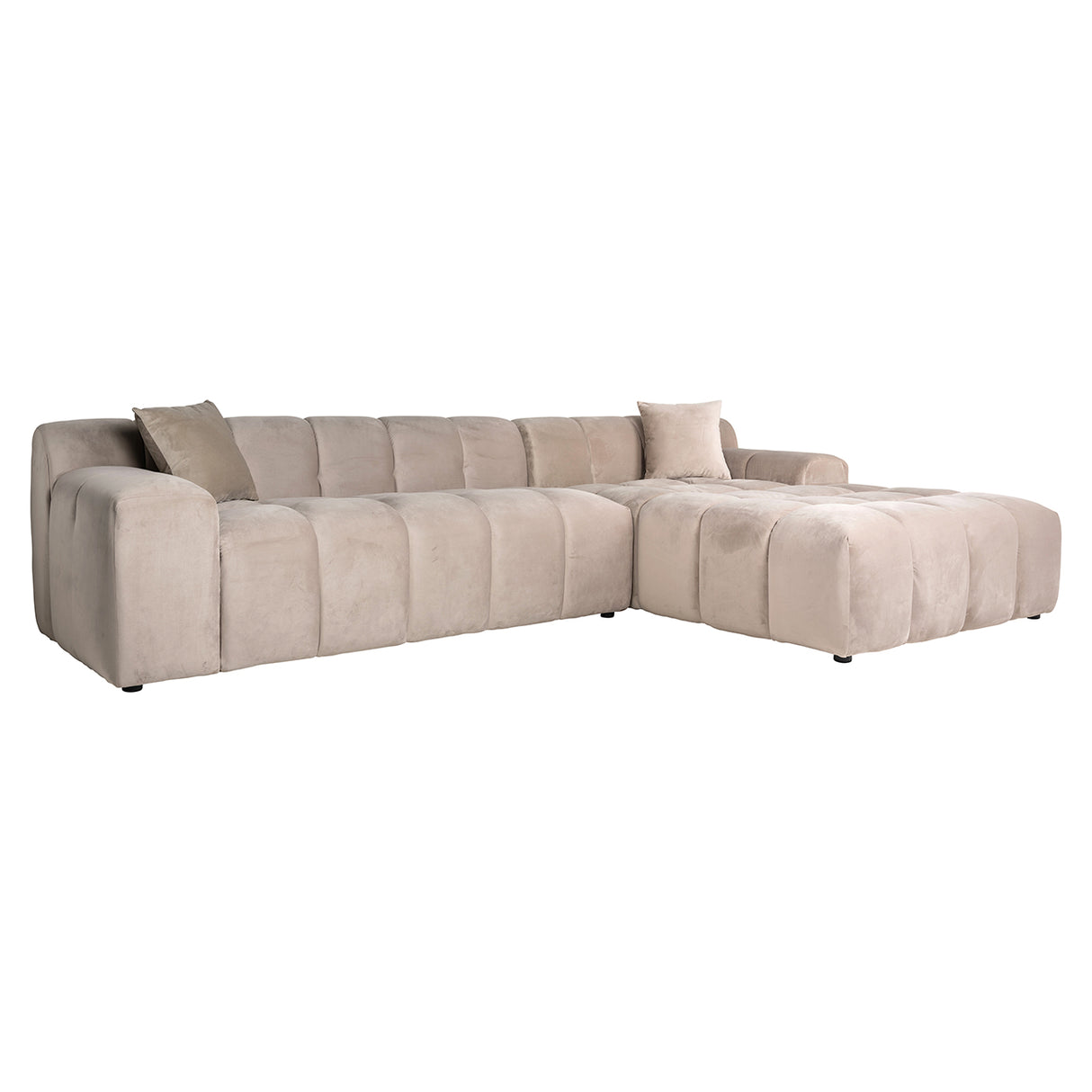 Couch Cube 3 Sitzer + Lounge Rechts (Quartz Khaki 903) - ZEN ZONE