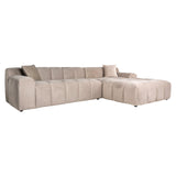 Couch Cube 3 Sitzer + Lounge Rechts (Quartz Khaki 903) - ZEN ZONE