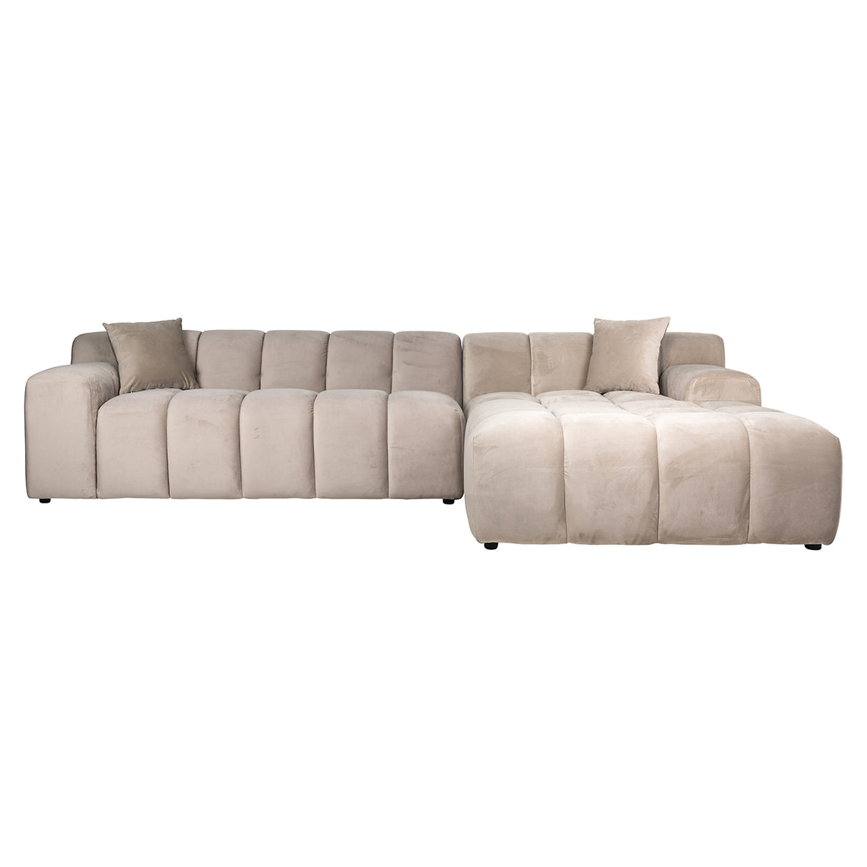 Couch Cube 3 Sitzer + Lounge Rechts (Quartz Khaki 903) - ZEN ZONE