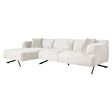 Couch Donovan 3-seats + lounge left (Fusion cream 02) - ZEN ZONE