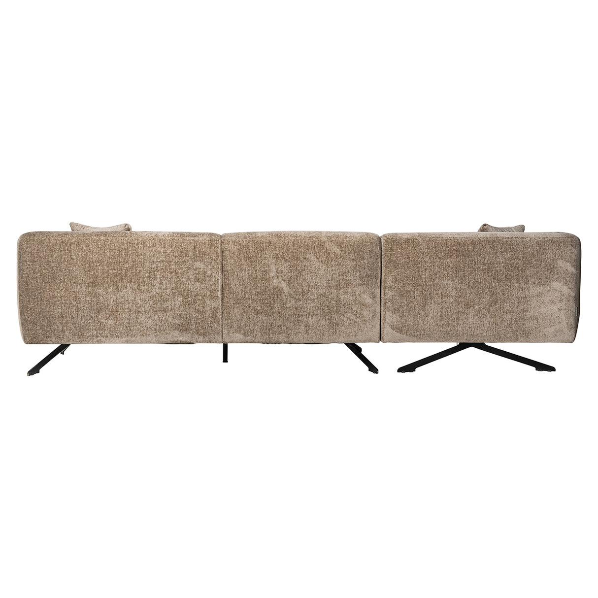 Couch Donovan 3sitzer + lounge links (Bergen 104 taupe chenille) - ZEN ZONE