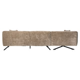 Couch Donovan 3sitzer + lounge links (Bergen 104 taupe chenille) - ZEN ZONE