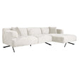 Couch Donovan 3-seats + lounge right (Fusion cream 02) - ZEN ZONE