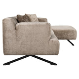 Couch Donovan 3sitzer + lounge rechts (Bergen 104 taupe chenille) - ZEN ZONE