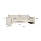 Couch Sandro white chenille (Bergen 900 white chenille) - ZEN ZONE