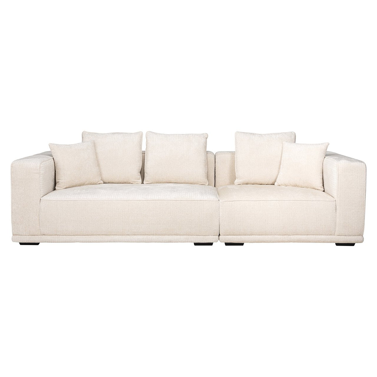 Sofa Lusso 3-Sitzer beige Chenille (Niagara 902 beige) - ZEN ZONE