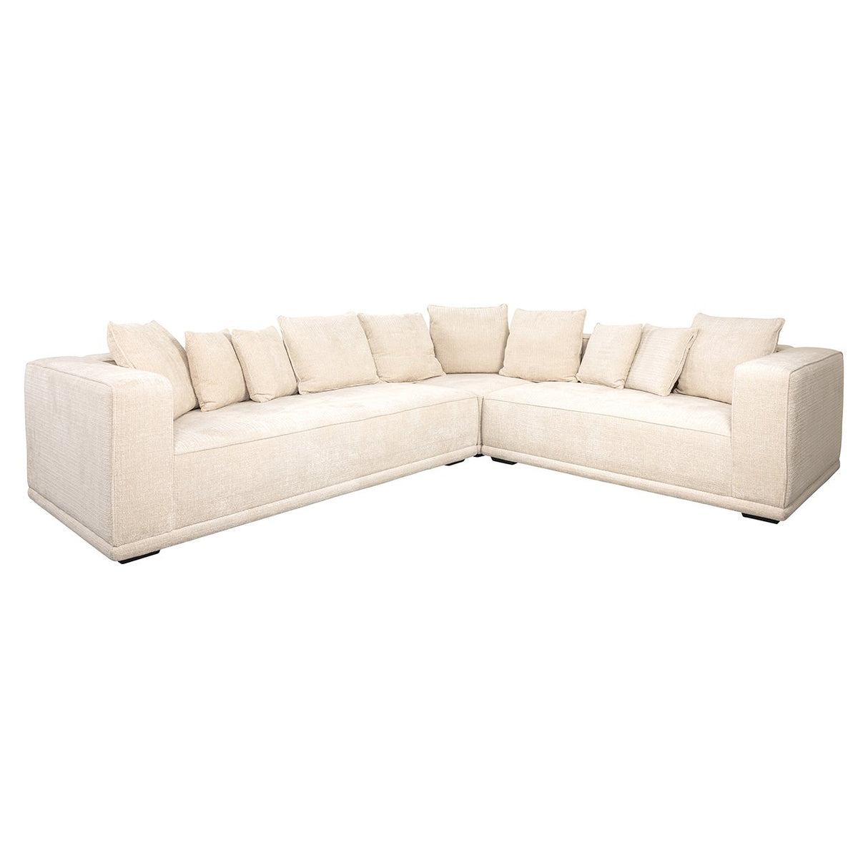 Ecksofa Lusso beige Chenille (Niagara 902 beige) - ZEN ZONE