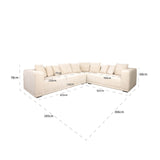 Ecksofa Lusso beige Chenille (Niagara 902 beige) - ZEN ZONE