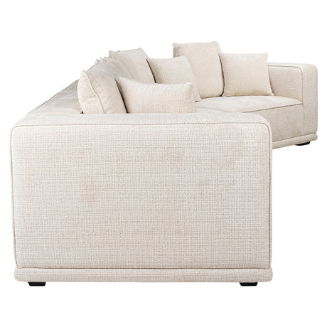 Sofa Lusso 4-Sitzer beige Chenille (Niagara 902 beige) - ZEN ZONE