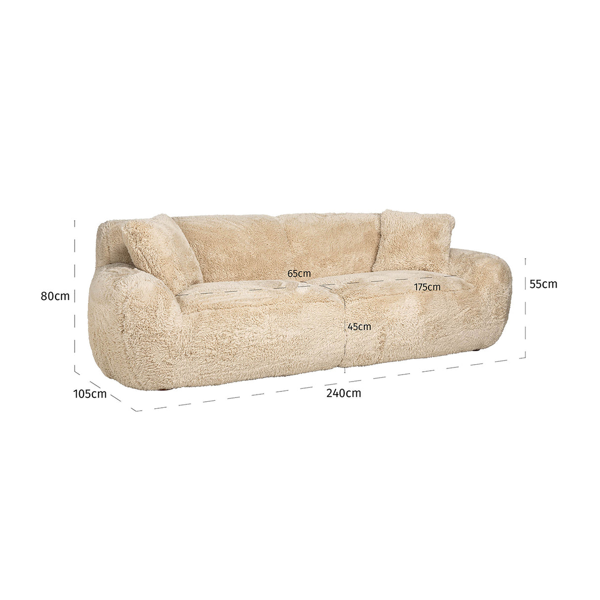 Sofa Comfy sand yakety (Yakety Yak Sand) - ZEN ZONE