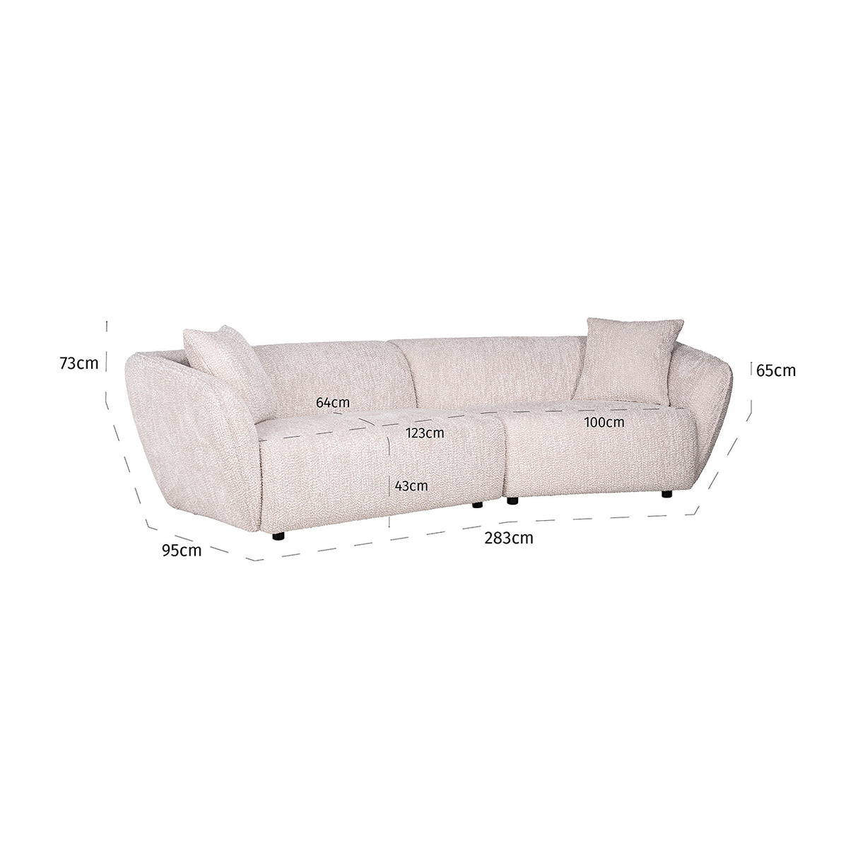 Couch Armand lovely cream (Be Lovely 11 Cream) - ZEN ZONE