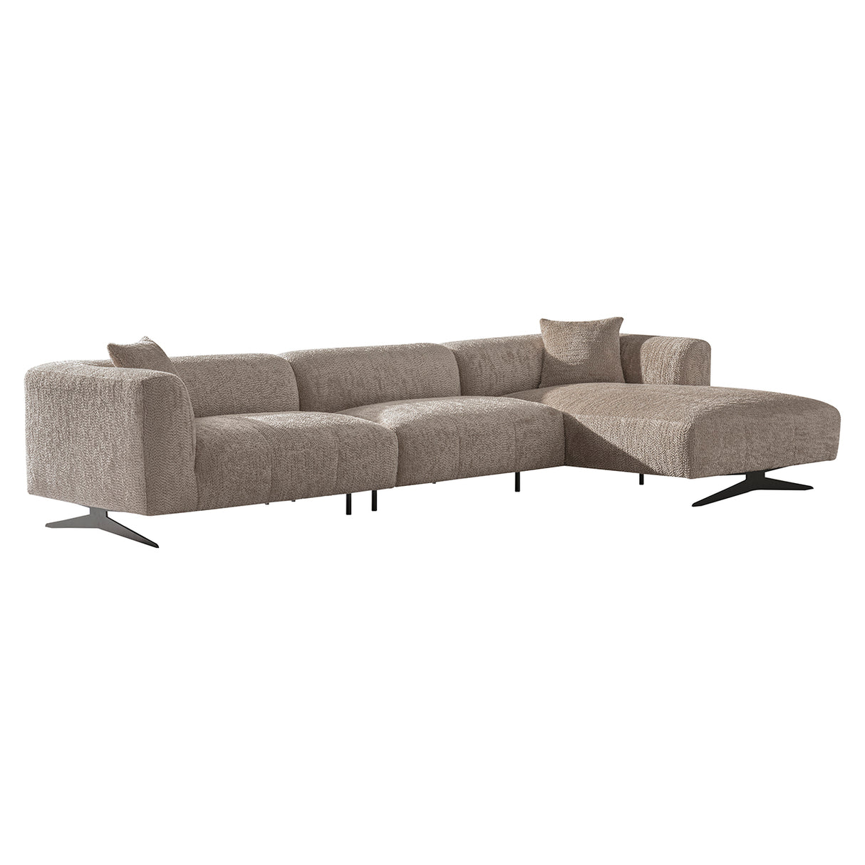 Sofa Hoxton 3-Sitzer + Lounge rechts (Be Lovely 170 Beige) - ZEN ZONE Furniture