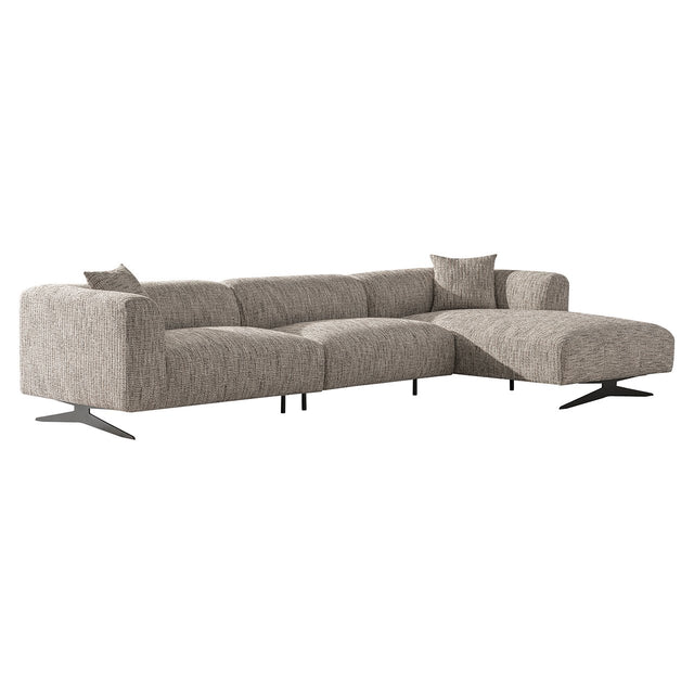 Sofa Hoxton 3-Sitzer + Lounge rechts (Be Trendy 01 Nature) - ZEN ZONE Furniture