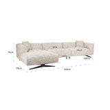 Sofa Hoxton 3-Sitzer + Lounge links (Be Trendy 01 Nature) - ZEN ZONE Furniture