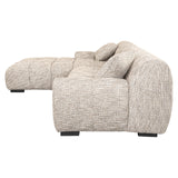 Sofa Hazel 3-Sitzer + Lounge links trendy nature (Be Trendy 01 Nature) - ZEN ZONE Furniture