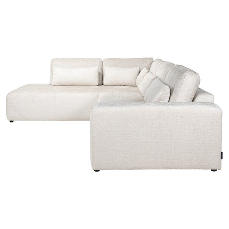 Couch Lund 3 Sitzer + Ottomane links cream fusion (Fusion cream 02) - ZEN ZONE