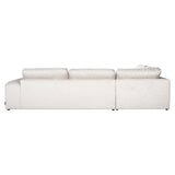 Couch Lund 3 Sitzer + Ottomane links cream fusion (Fusion cream 02) - ZEN ZONE