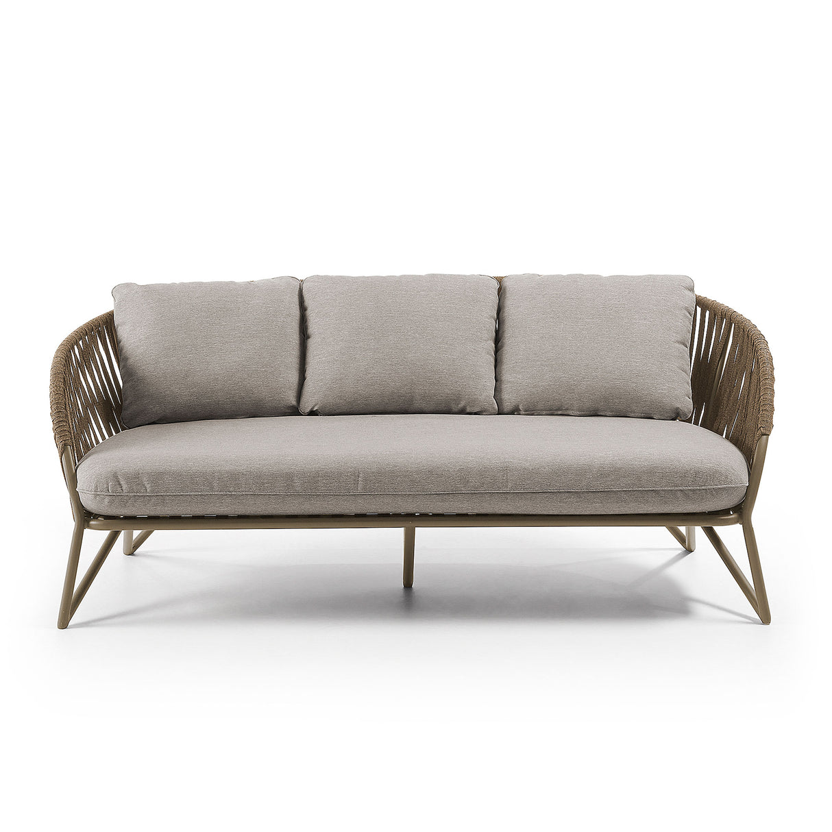 Branzie 3-Sitzer-Sofa aus braunem Seil 180 cm - ZEN ZONE Furniture