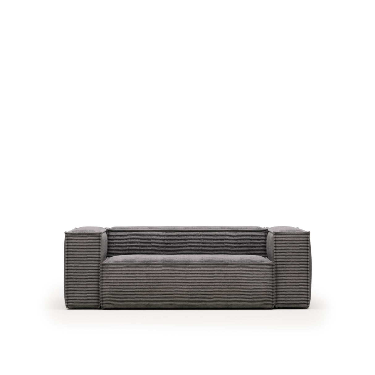 Blok 2-Sitzer-Sofa breiter Cord grau 210 cm - ZEN ZONE