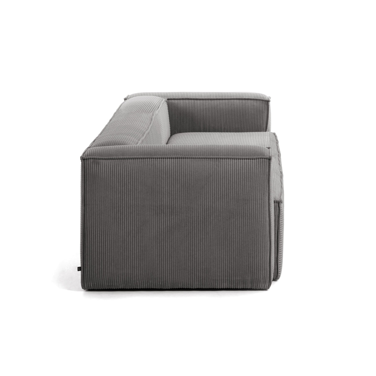 Blok 2-Sitzer-Sofa breiter Cord grau 210 cm - ZEN ZONE