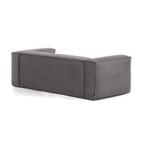 Blok 2-Sitzer-Sofa breiter Cord grau 210 cm - ZEN ZONE