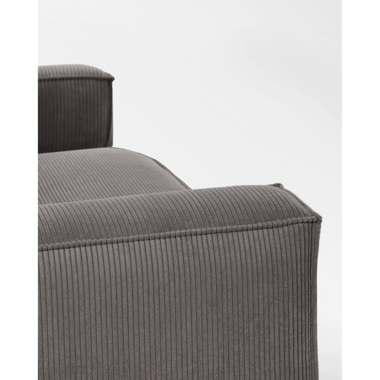 Blok 2-Sitzer-Sofa breiter Cord grau 210 cm - ZEN ZONE