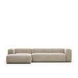 Blok 4-Sitzer Sofa mit Chaiselongue links beige 330 cm - ZEN ZONE