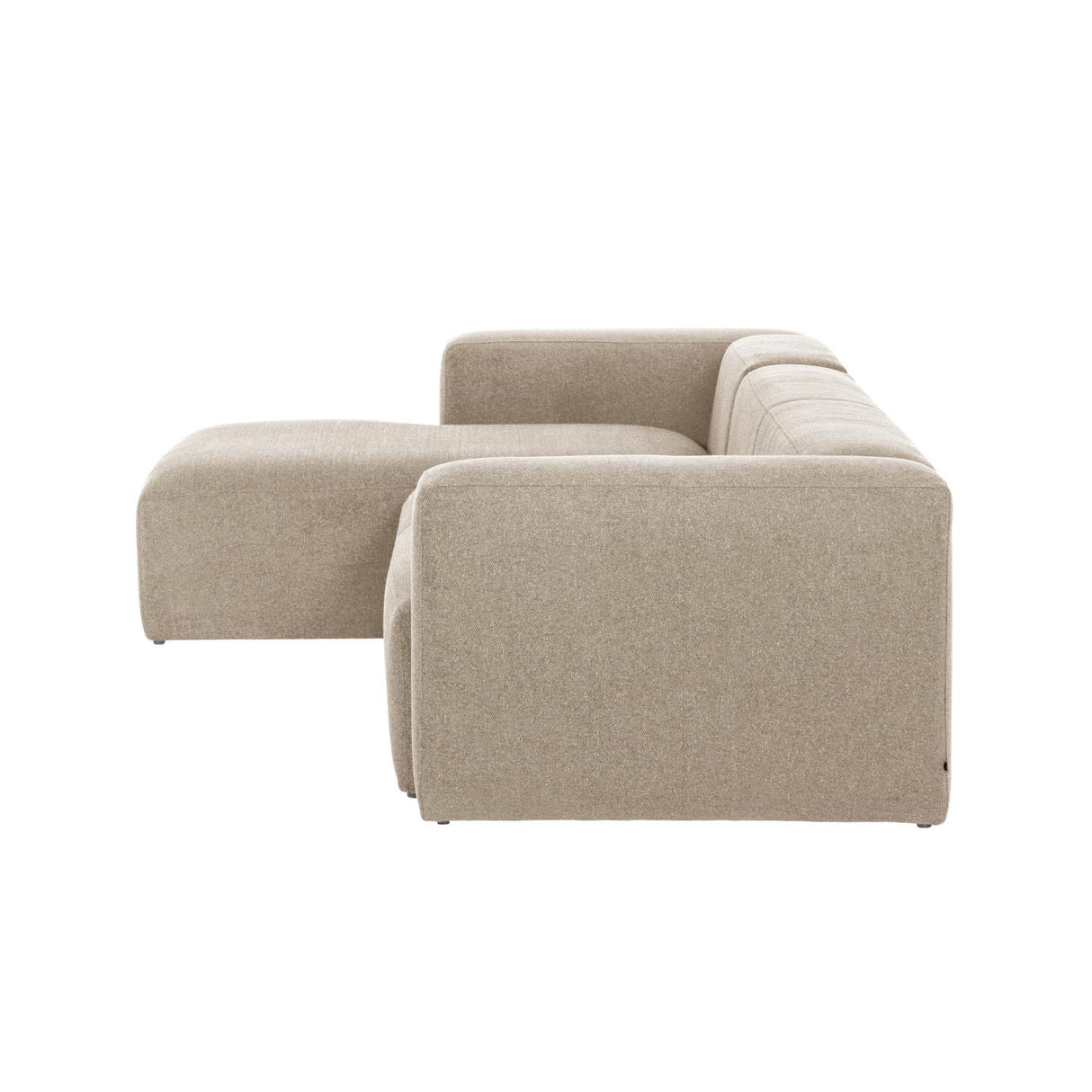 Blok 4-Sitzer Sofa mit Chaiselongue links beige 330 cm - ZEN ZONE