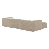 Blok 4-Sitzer Sofa mit Chaiselongue links beige 330 cm - ZEN ZONE