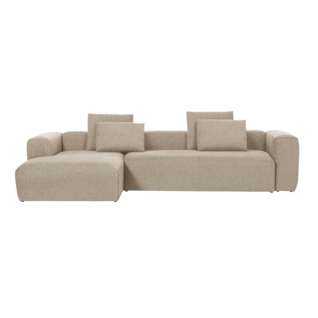 Blok 4-Sitzer Sofa mit Chaiselongue links beige 330 cm - ZEN ZONE