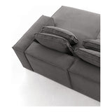 Blok 4-Sitzer-Sofa mit Chaiselongue rechts breiter Cord grau 330 cm - ZEN ZONE