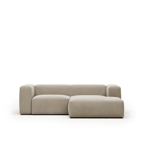 Blok 2-Sitzer Sofa mit Chaiselongue rechts beige 240 cm - ZEN ZONE