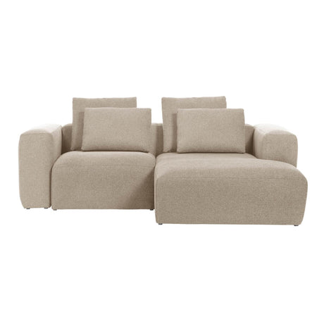 Blok 2-Sitzer Sofa mit Chaiselongue rechts beige 240 cm - ZEN ZONE