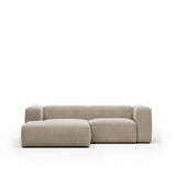 Blok 2-Sitzer Sofa mit Chaiselongue links beige 240 cm - ZEN ZONE