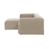 Blok 2-Sitzer Sofa mit Chaiselongue links beige 240 cm - ZEN ZONE