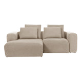 Blok 2-Sitzer Sofa mit Chaiselongue links beige 240 cm - ZEN ZONE