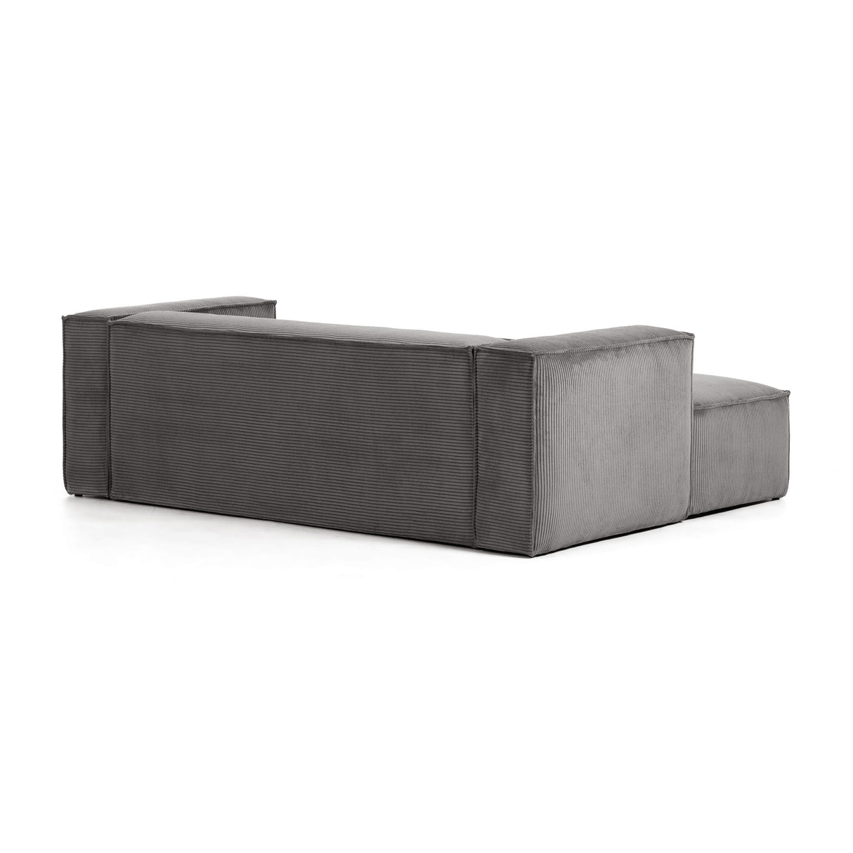 Blok 2-Sitzer-Sofa mit Chaiselongue links breiter Cord grau 240 cm - ZEN ZONE