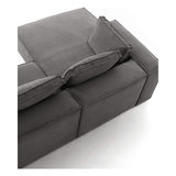 Blok 2-Sitzer-Sofa mit Chaiselongue links breiter Cord grau 240 cm - ZEN ZONE