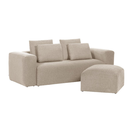 Blok Pouf beige 90 x 70 cm - ZEN ZONE