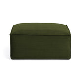 Blok Pouf breiter Cord grün 90 x 70 cm - ZEN ZONE