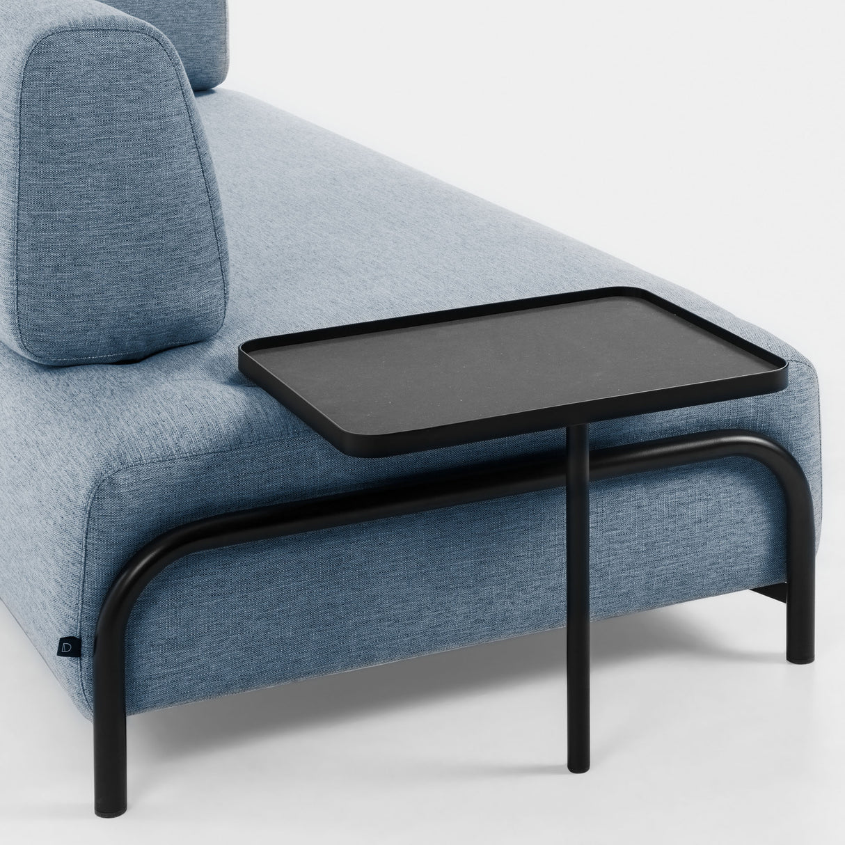 Compo 3-Sitzer Sofa blau mit großem Tablett 252 cm - ZEN ZONE