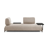 Compo 3-Sitzer Sofa beige mit kleinem Tablett 232 cm - ZEN ZONE